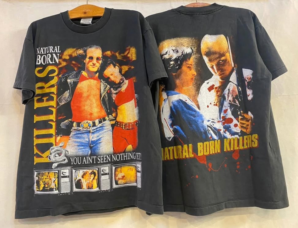 Vintage NATURAL BORN KILLERS 1994 WOODY HARRELSON 90s MOVIE XL T-Shirt REPRINT