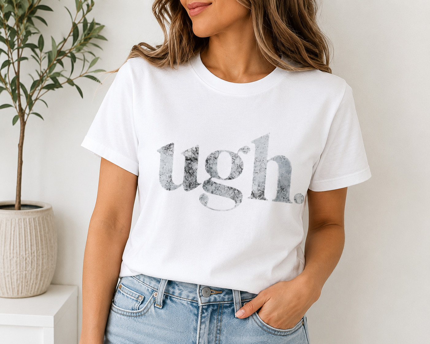 Ugh Graphic T-Shirt Funny Minimalist Vintage Aesthetic Unisex Tee