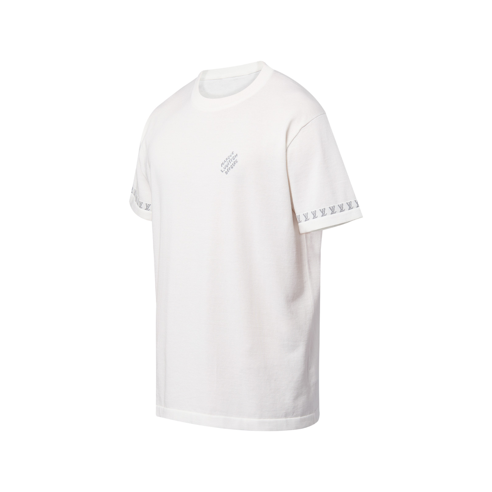 $1010 LOUIS VUITTON LV Short-Sleeved Cotton Crewneck T-Shirt – Milky White – XL