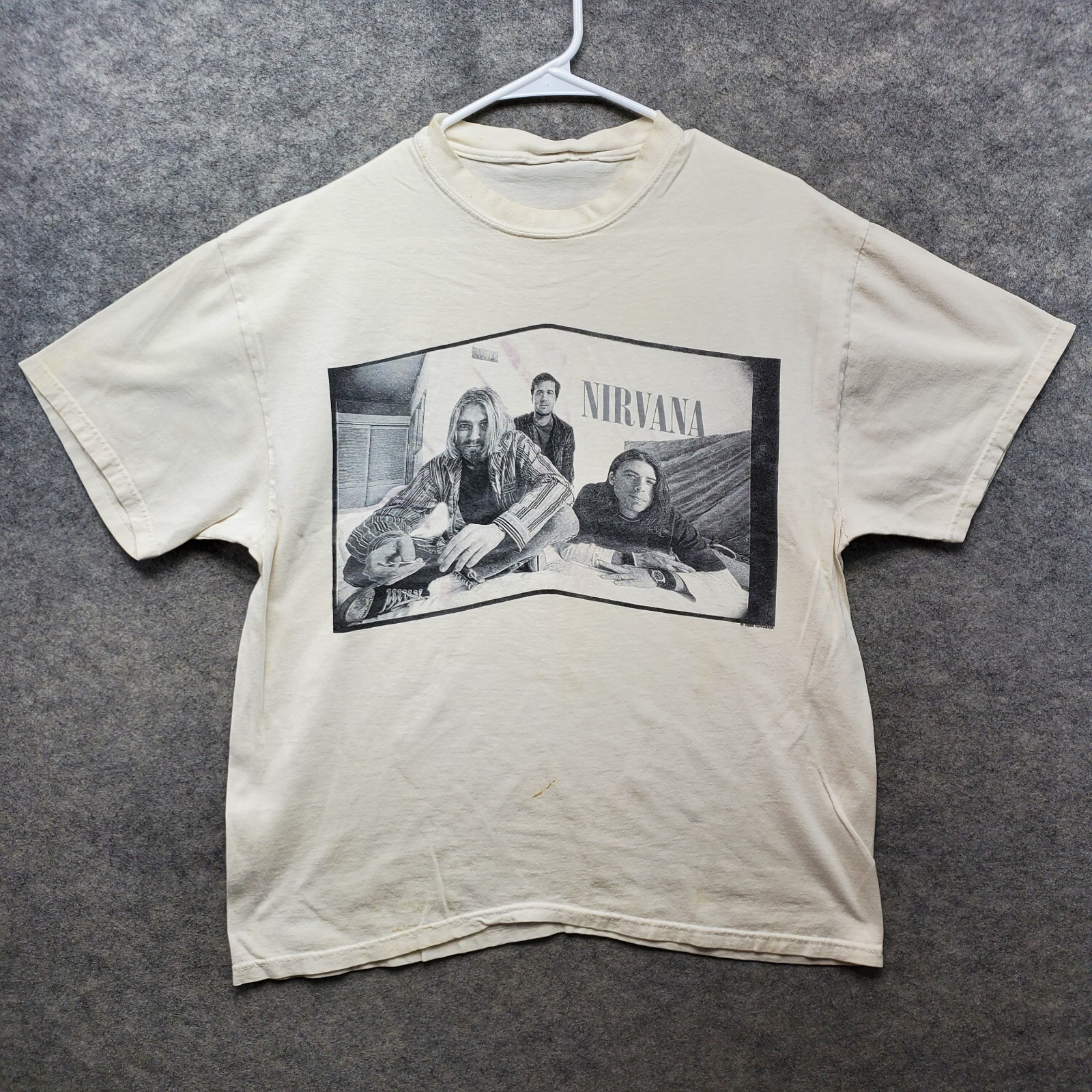 Vtg Nirvana T-Shirt Men’s Size XL White 1996 Kurt Cobain Band Music *No Tag*
